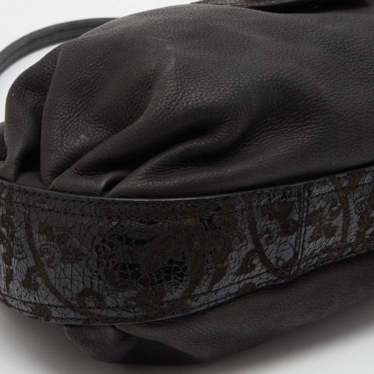 Pre Owned Kenzo Black Leather Shoulder Bag