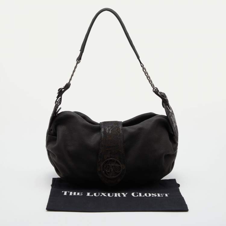 Pre Owned Kenzo Black Leather Shoulder Bag