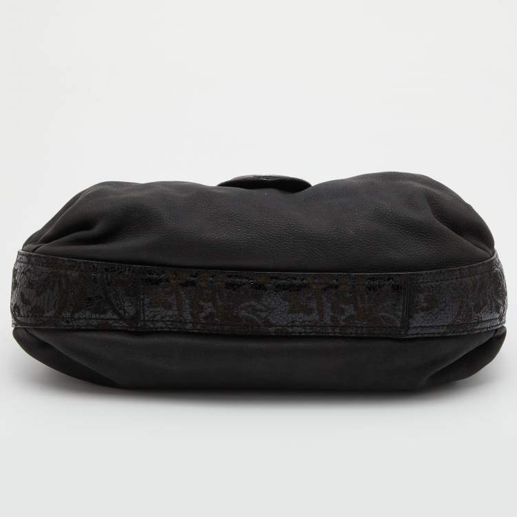 Pre Owned Kenzo Black Leather Shoulder Bag