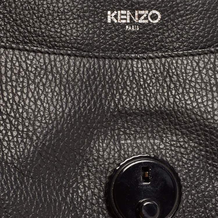 Pre Owned Kenzo Multicolor Croc Embossed Leather Le Diz Huit Shoulder Bag