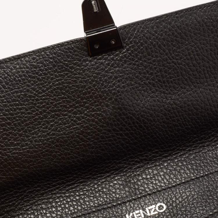 Pre Owned Kenzo Multicolor Croc Embossed Leather Le Diz Huit Shoulder Bag