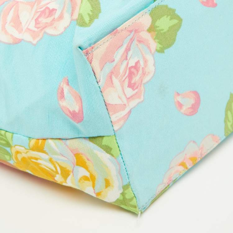 Pre Owned Kenzo Multicolor Floral Print Canvas Open Tote