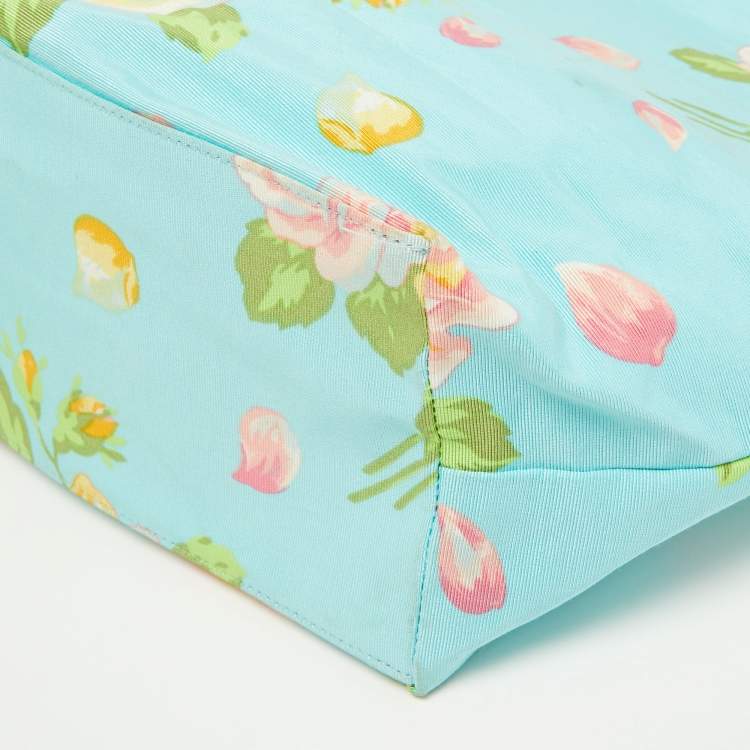 Pre Owned Kenzo Multicolor Floral Print Canvas Open Tote