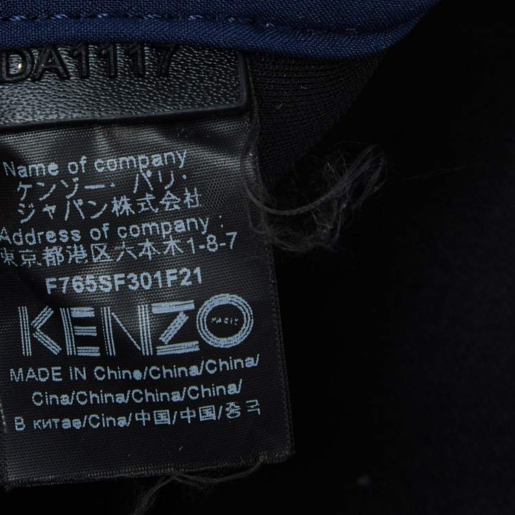 Pre Owned Kenzo Navy Blue Neoprene Mini Embroidered Tiger Backpack