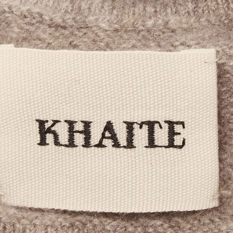 Pre Owned Khaite Grey  Eda Knitted Cashmere Bralette Top XS