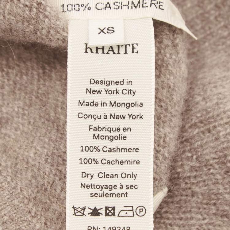 Pre Owned Khaite Grey  Eda Knitted Cashmere Bralette Top XS