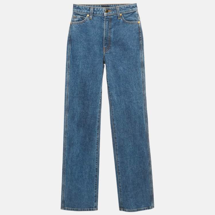 مملوكة مسبقًا Khaite Blue Denim Danielle Jeans S Waist 25"