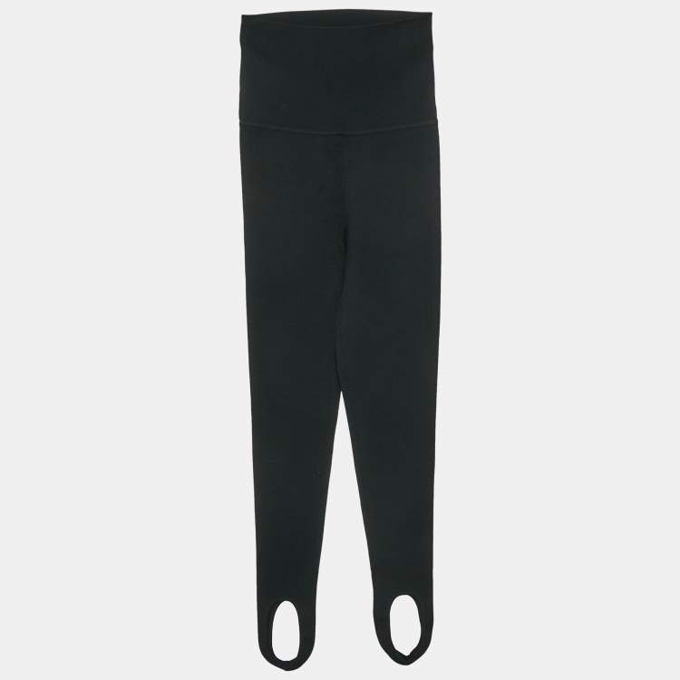 Pre Owned Khaite Black Jersey High Rise Leggings XS