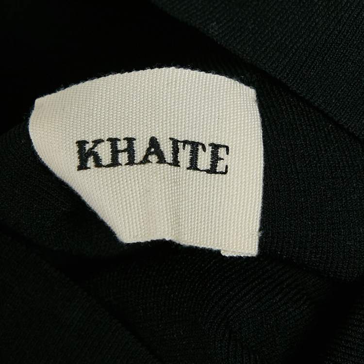 Pre Owned Khaite Black Jersey High Rise Leggings XS