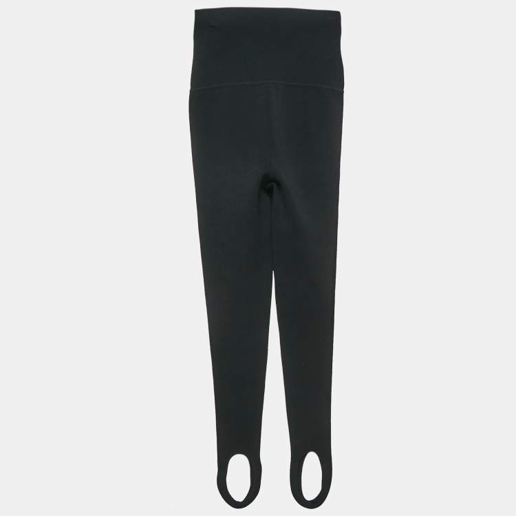 Pre Owned Khaite Black Jersey High Rise Leggings XS