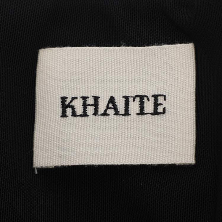 Pre Owned Khaite Black Satin Sleeveless Mini Dress S