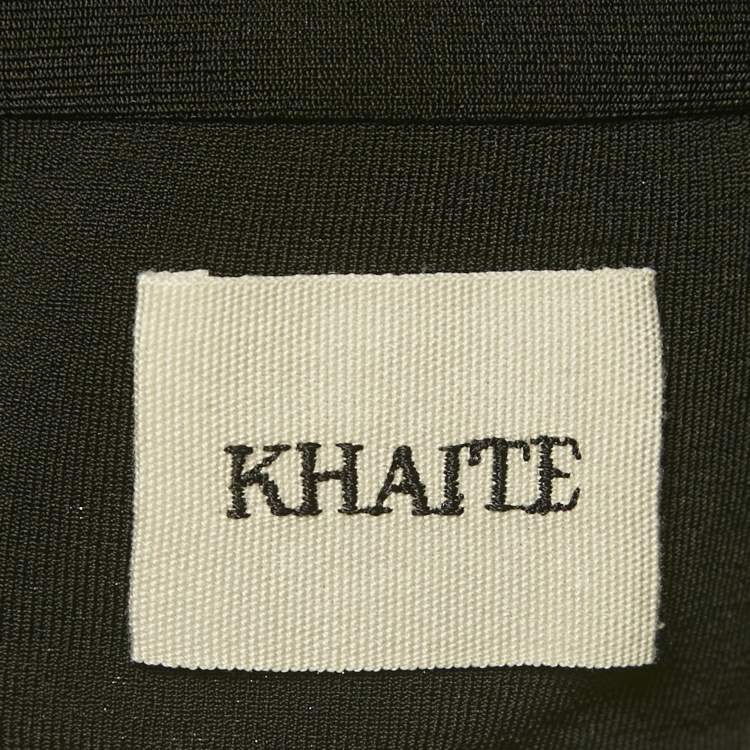 مملوكة مسبقًا Khaite Black Jersey Open Back Full Sleeve Bodysuit S