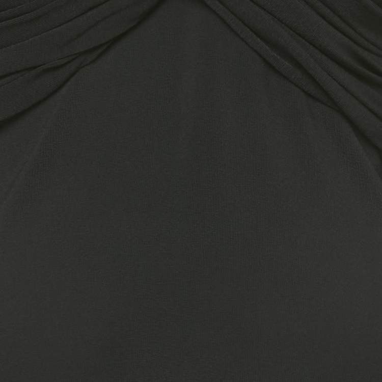مملوكة مسبقًا Khaite Black Jersey Open Back Full Sleeve Bodysuit S