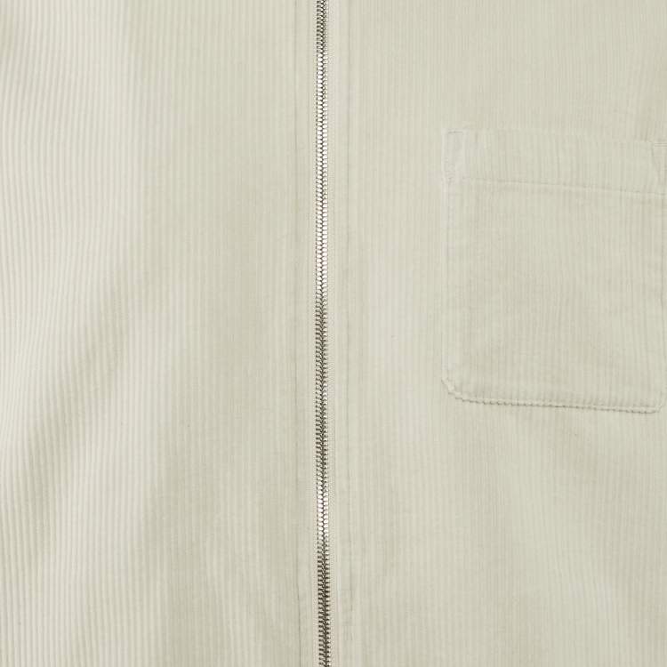 Pre Owned Kith Light Grey Corduroy Zip-Up Ginza Jacket L
