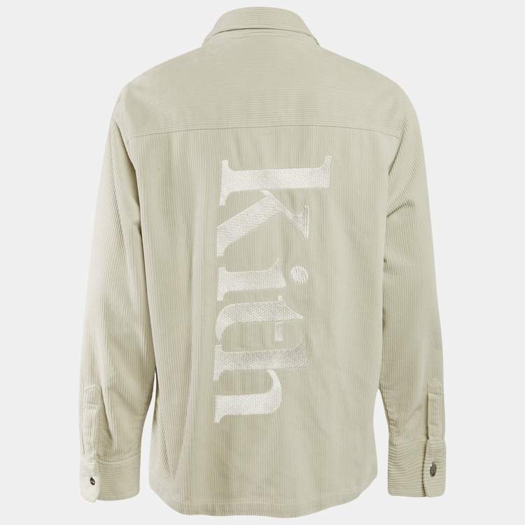 Pre Owned Kith Light Grey Corduroy Zip-Up Ginza Jacket L