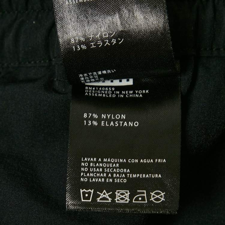 Pre Owned Kith Black Logo Print Nylon Jogger Pants L