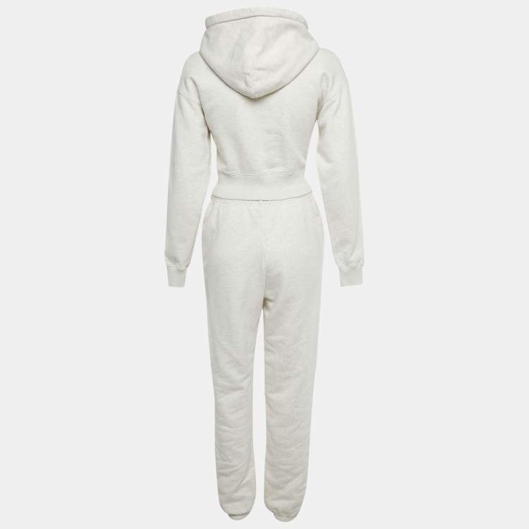 Pre Owned Kith Light Grey Cotton Sweatshirt and Sweatpants Set XS/S