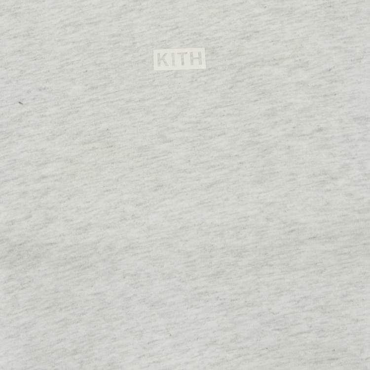 Pre Owned Kith Grey Logo Print Cotton Crop T-Shirt XS