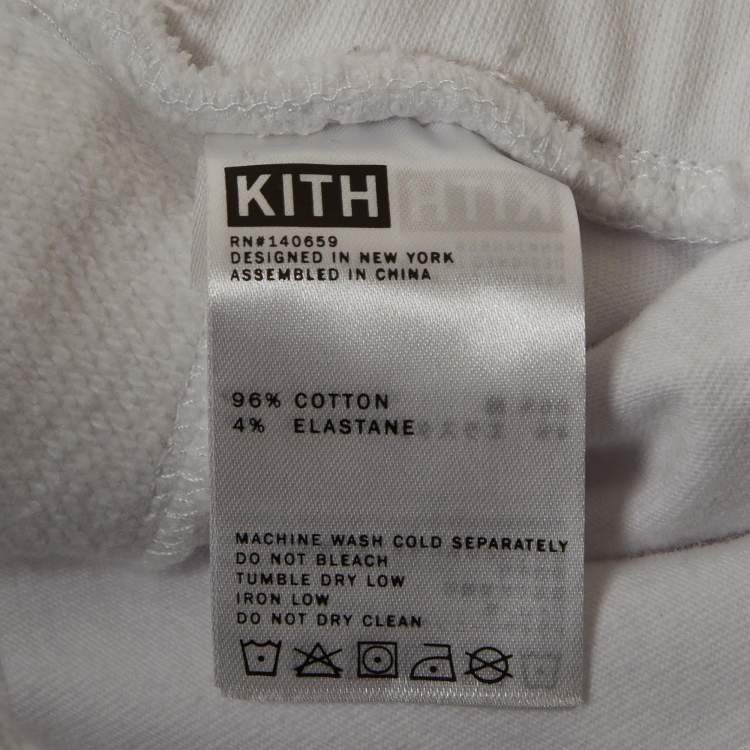 Pre Owned Kith White Fleece Cotton Chelsea Sweatpants L