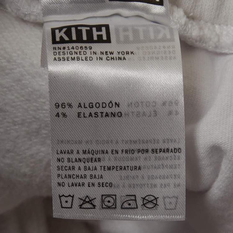 Pre Owned Kith White Fleece Cotton Chelsea Sweatpants L