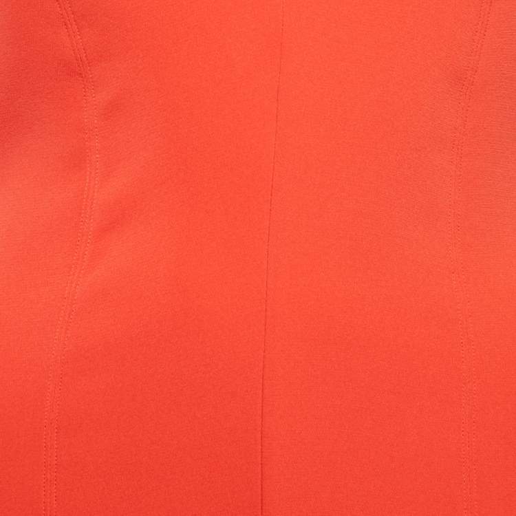 Pre Owned La Perla Red Silk V-Neck Playsuit M