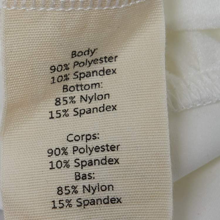 Pre Owned L'Agence White Jersey Wrap Effect Kallie Bodysuit M