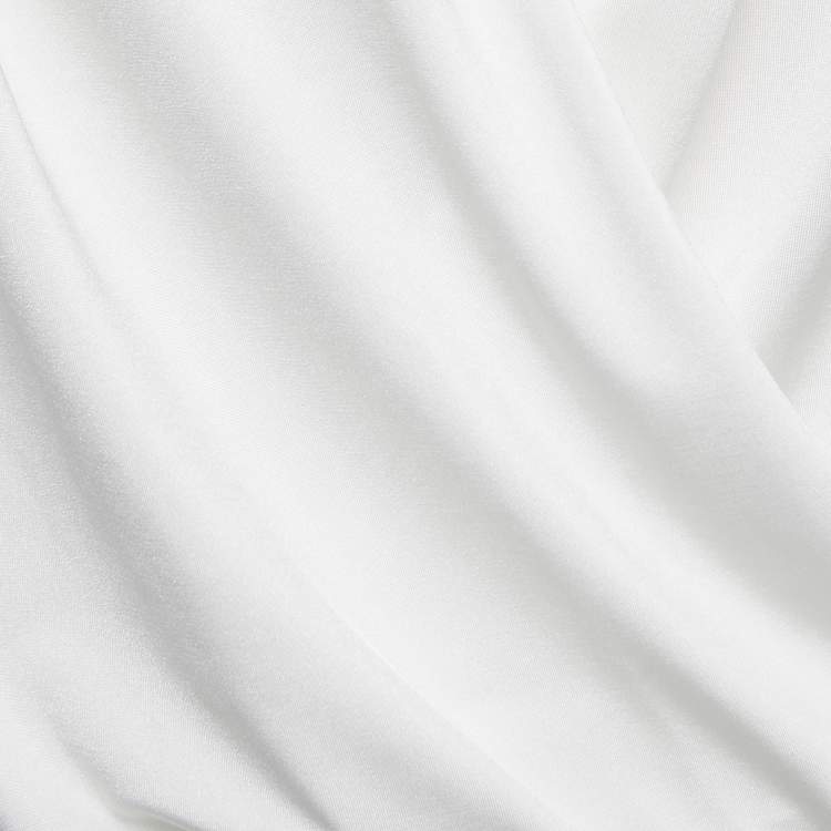 Pre Owned L'Agence White Jersey Wrap Effect Kallie Bodysuit M