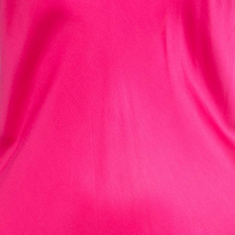 Pre Owned L'agence Pink Crepe Sleeveless Maxi Dress S