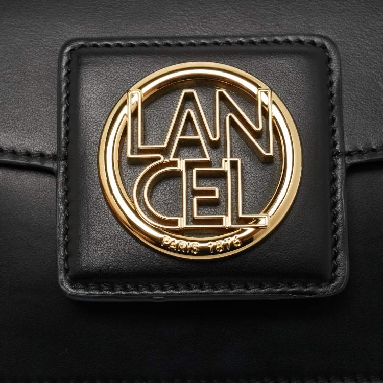 Pre Owned Lancel Black Leather Roxane Crossbody Bag