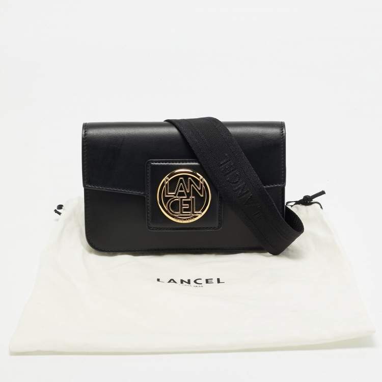 Pre Owned Lancel Black Leather Roxane Crossbody Bag