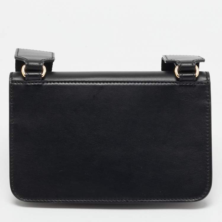 Pre Owned Lancel Black Leather Roxane Crossbody Bag