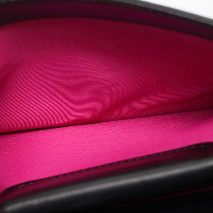 Pre Owned Lancel Black Leather Roxane Crossbody Bag