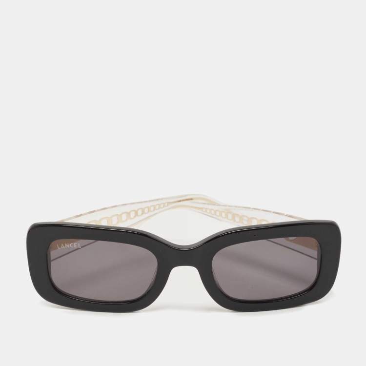 Pre Owned Lancel Black Leonie De Lancel Rectangular Sunglasses