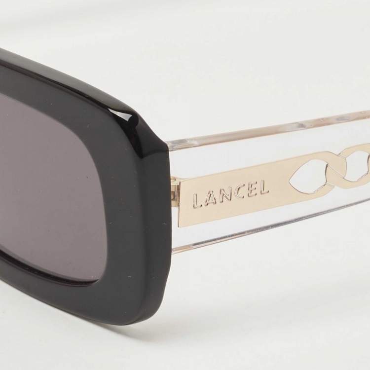 Pre Owned Lancel Black Leonie De Lancel Rectangular Sunglasses