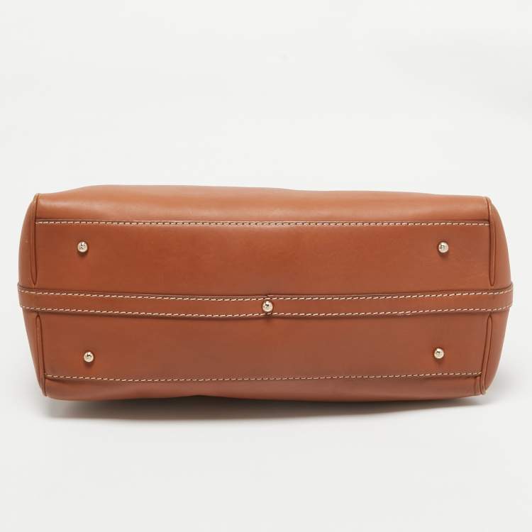 Pre Owned Lancel Brown Leather L'Angèle Top Handle Bag