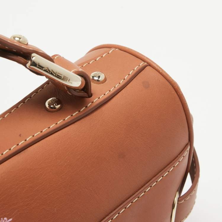 Pre Owned Lancel Brown Leather L'Angèle Top Handle Bag