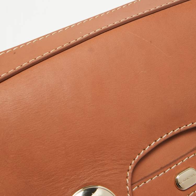 Pre Owned Lancel Brown Leather L'Angèle Top Handle Bag