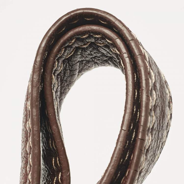 Pre Owned Lancel Dark Brown Leather Miss Broadway Hobo