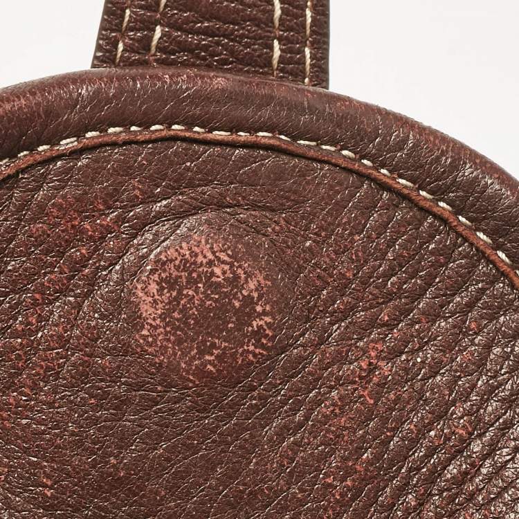 Pre Owned Lancel Dark Brown Leather Miss Broadway Hobo