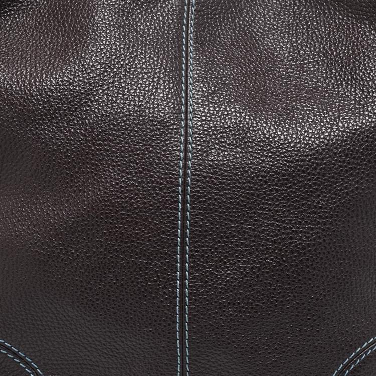 Pre Owned Lancel Dark Brown Leather French Flair Tote