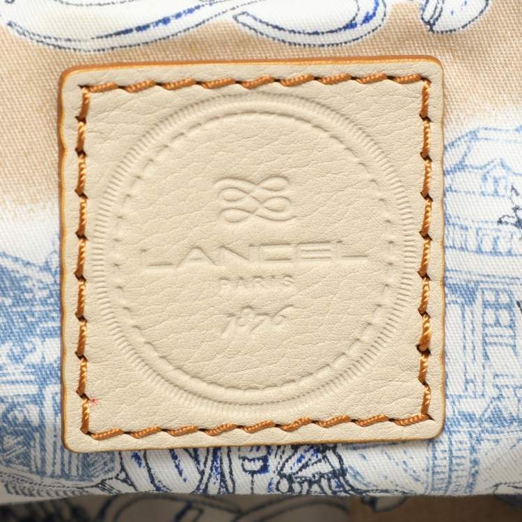 Pre Owned Lancel Cream Leather Shoulder Bag