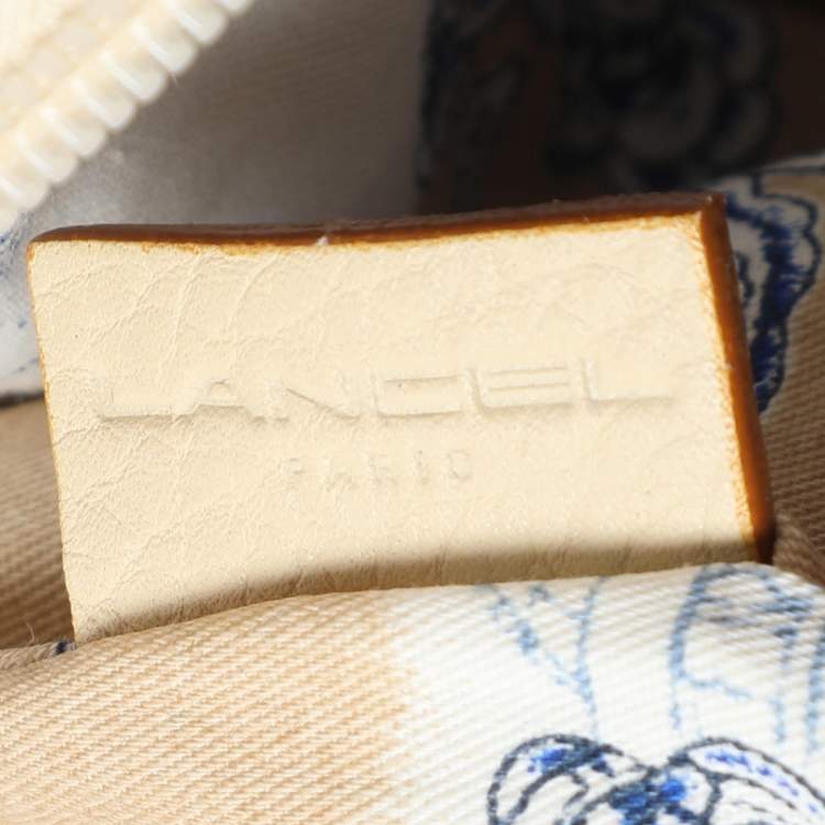 Pre Owned Lancel Cream Leather Shoulder Bag