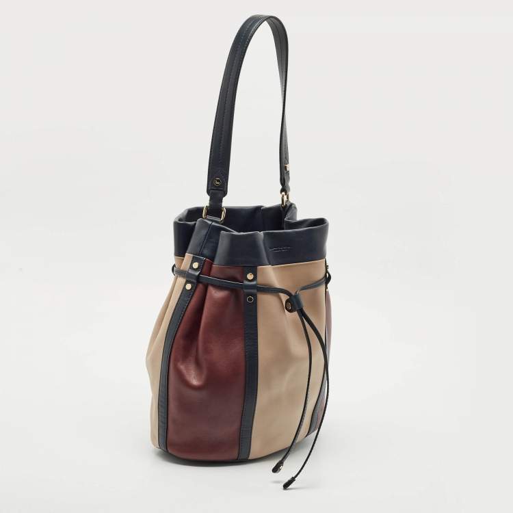 Pre Owned Lancel Multicolor Leather The Bucket Hobo