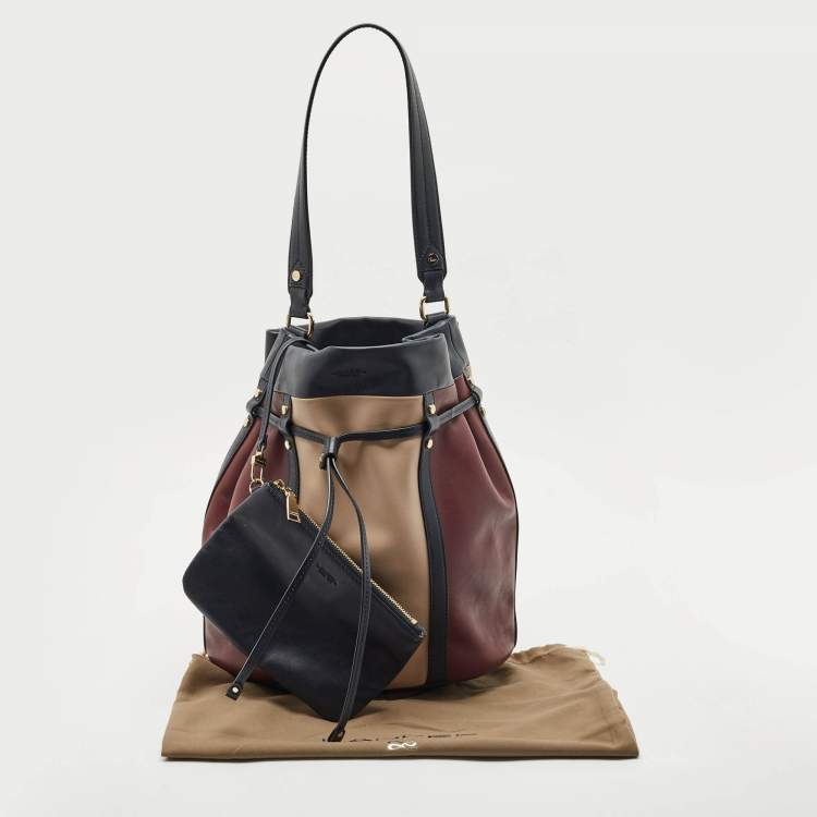 Pre Owned Lancel Multicolor Leather The Bucket Hobo