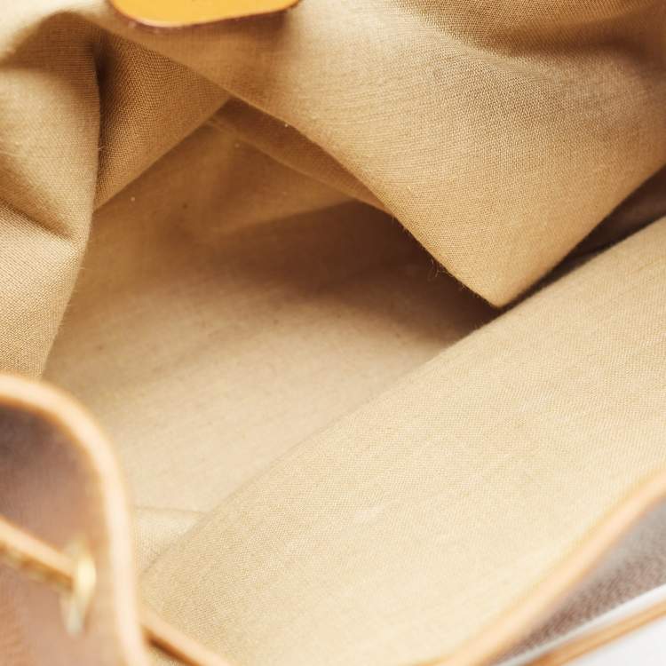 Pre Owned Lancel Brown Leather Drawstring Bucket Bag
