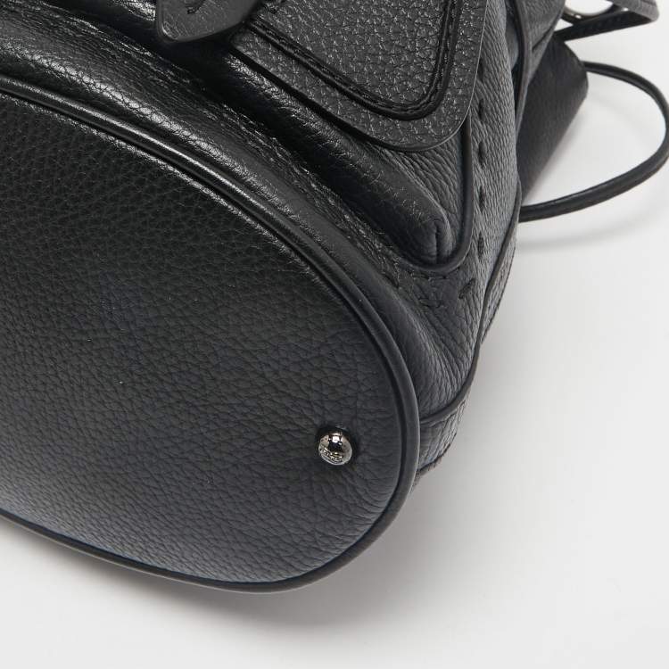 Pre Owned Lancel Black Leather Premiere Flirt Bucket Bag