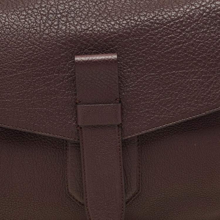 Pre Owned Lancel Dark Burgundy Leather Charlie de Lancel Top Handle Bag