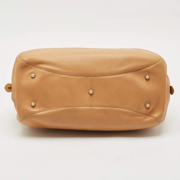 Pre Owned Lancel Beige Leather Satchel