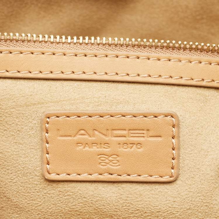 Pre Owned Lancel Beige Leather Satchel