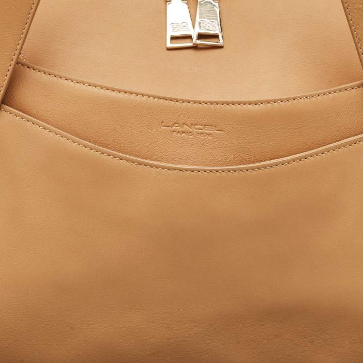 Pre Owned Lancel Beige Leather Satchel